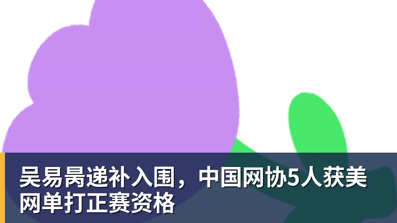 MK体育吴易昺递补入围，中国网协5人获美网单打正赛资格